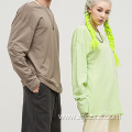 Spring solid color loose long sleeve bottoming shirt